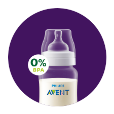 رضّاعات الأطفال المضادة للمغص الخالية من مادة BPA من Philips Avent