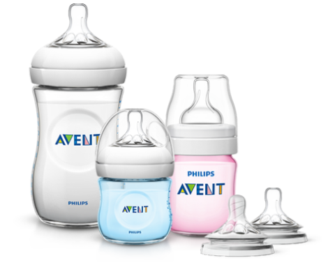 مجموعة الرضّاعات من Philips Avent: رضّاعات مضادة للمغض ورضّاعات Natural مع حلمات